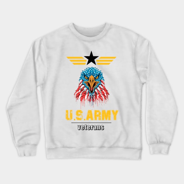 veterans day army Crewneck Sweatshirt by barwarrior